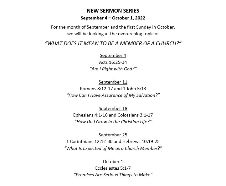 New Sermon Series